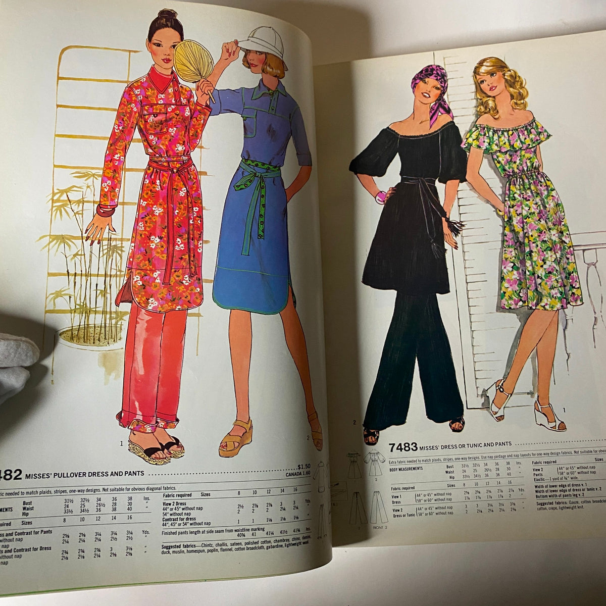 1976 June Simplicity Catalog Sewing Pattern displaying elegant styles for misses, including evening and casual wear, perfect for sewing enthusiasts.
