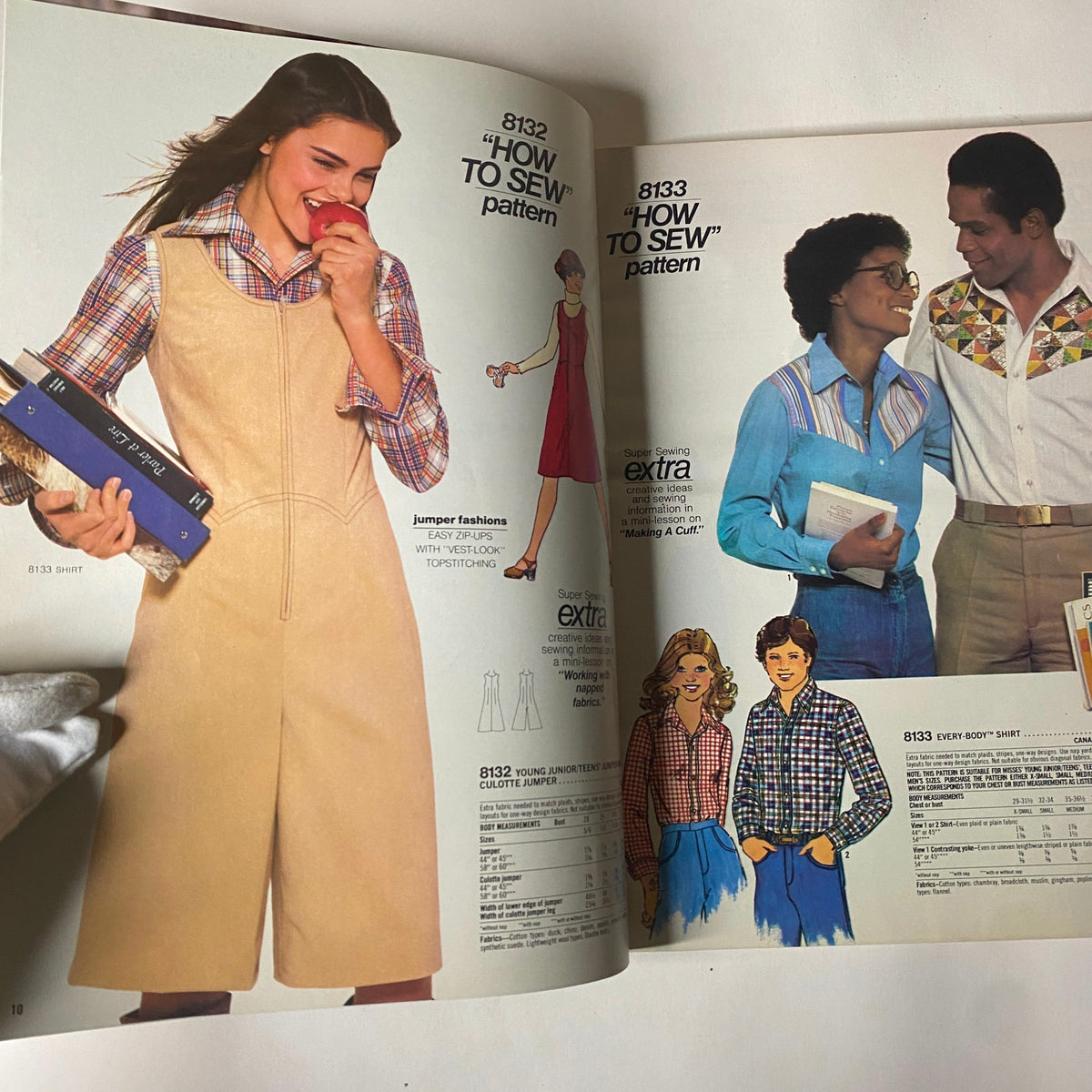 1977 Simplicity Fall Catalog displaying diverse 'How to Sew' patterns for trendy clothing, with a focus on jumpers and casual styles for young adults.