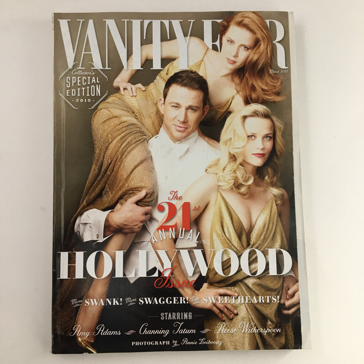 Vanity Fair Magazine March 2015 cover featuring Amy Adams, Channing Tatum, and Reese Witherspoon, showcasing the 21st Annual Hollywood Issue.