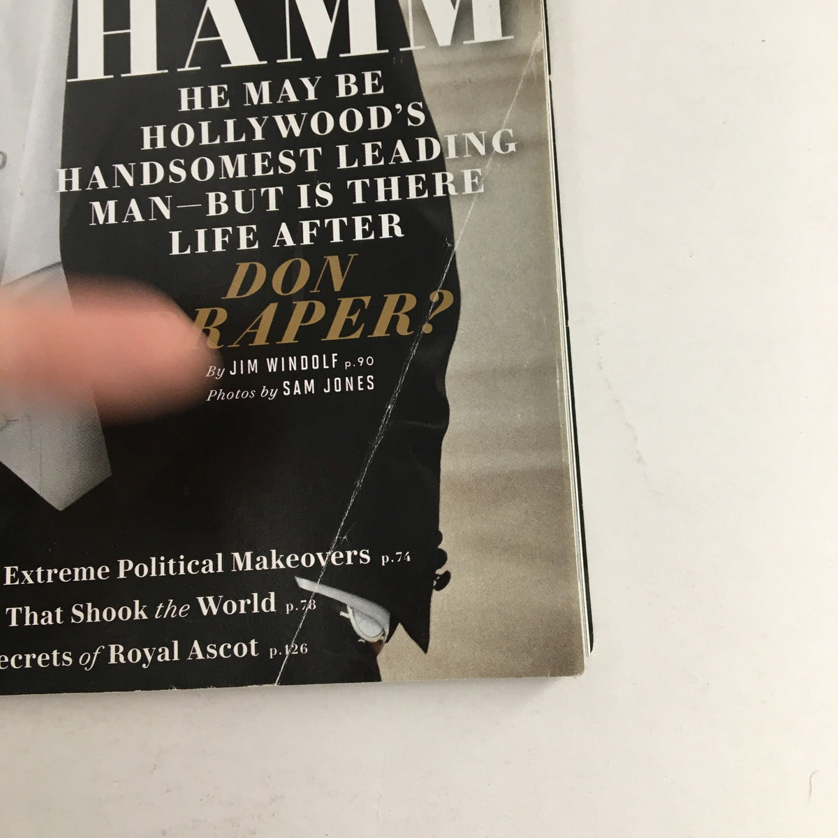 Vanity Fair Magazine June 2014 cover featuring actor Jon Hamm, highlighting themes of Hollywood and celebrity culture.