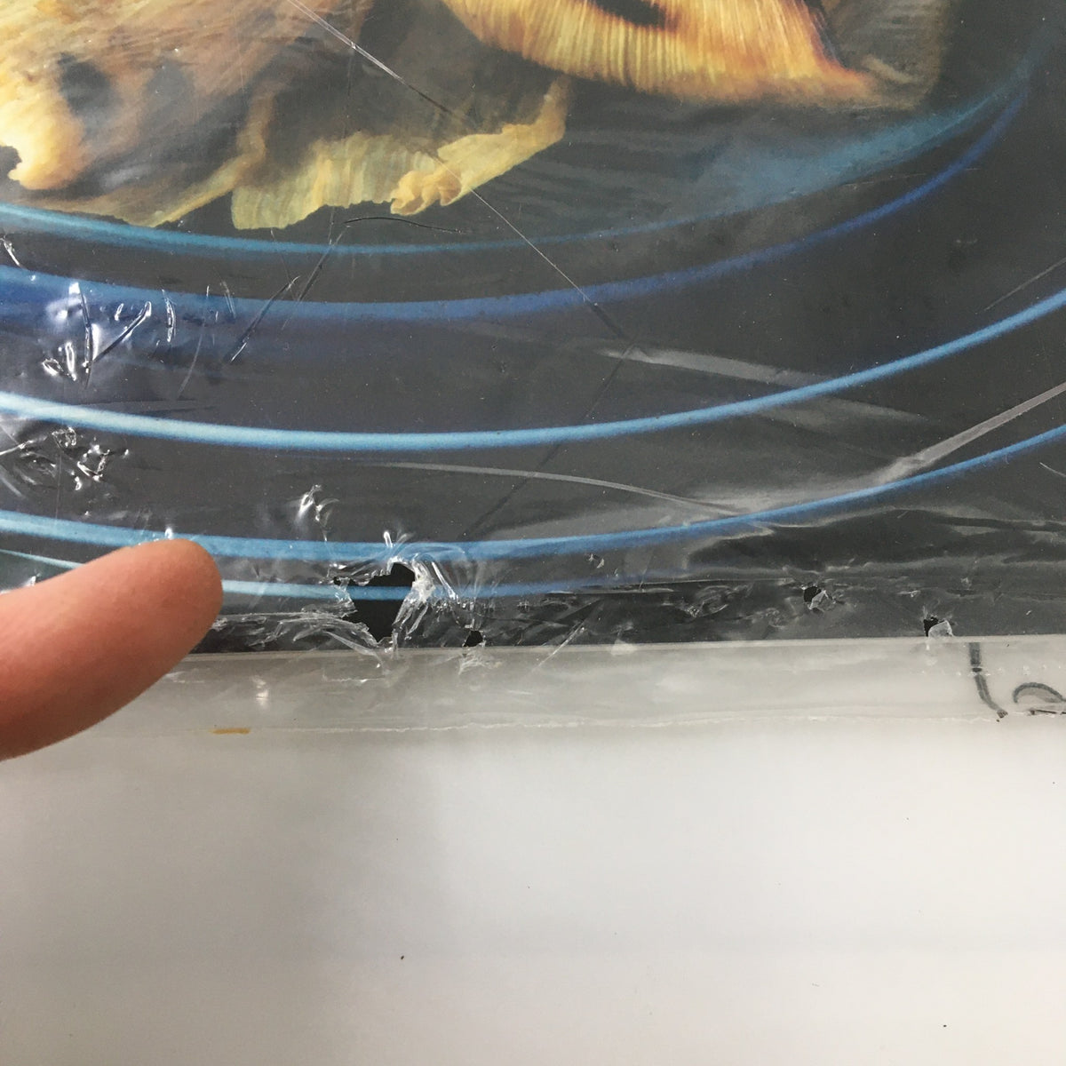 Close-up image of the Gourmet Magazine September 2007 edition, highlighting minor wear at the bottom edge of the sealed plastic cover.