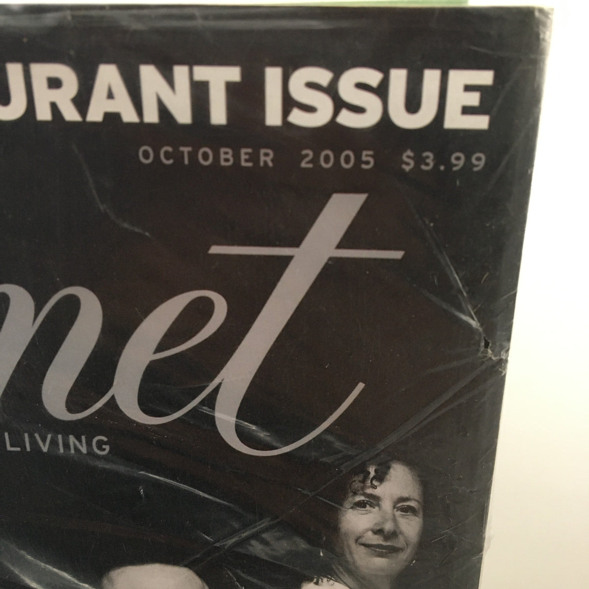 Top of the Gourmet Magazine October 2005 cover displaying the publication's name and date, showcasing its collector's value in culinary literature.