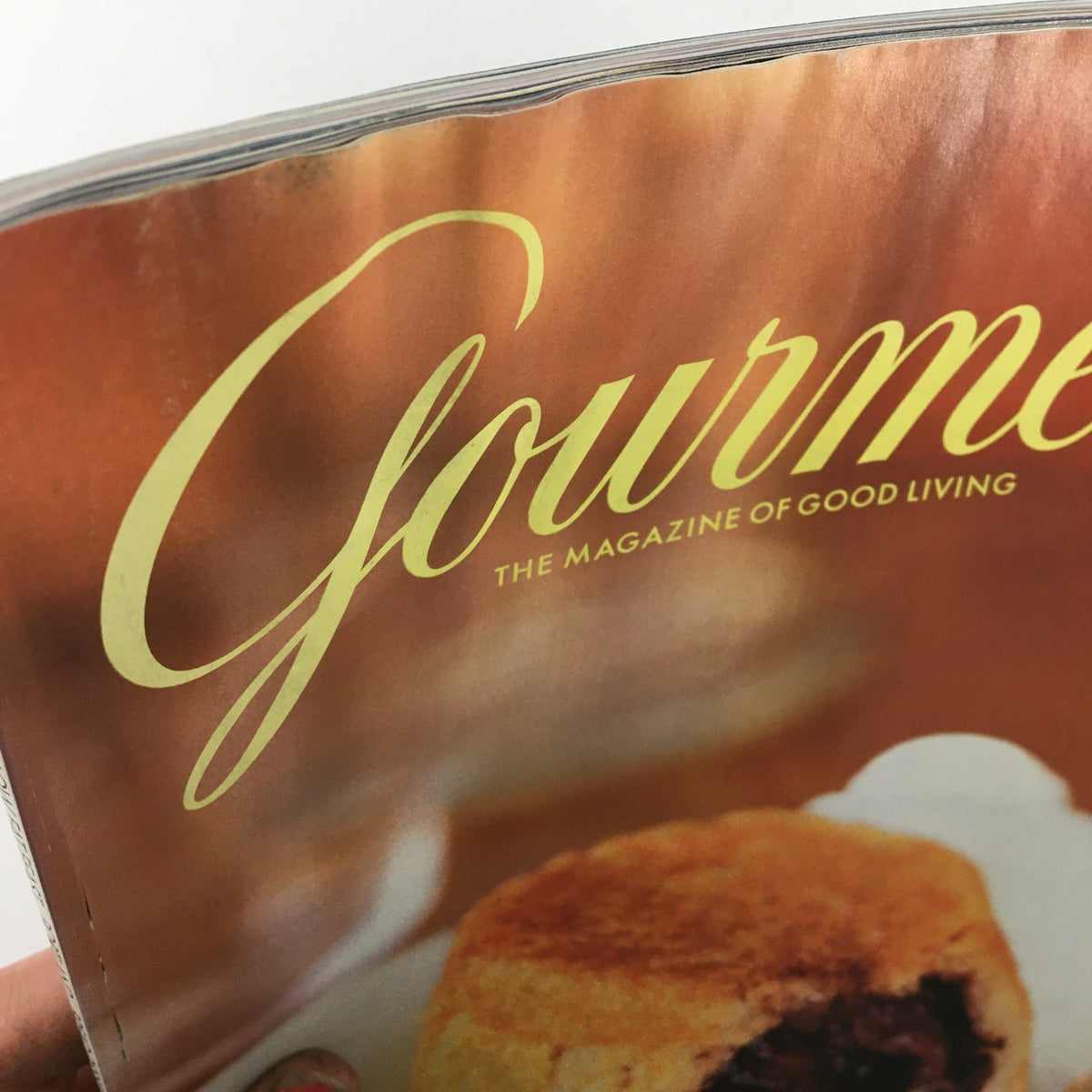 Cover of Gourmet Magazine January 2002 titled 'Gourmet: The Magazine of Good Living', featuring a dessert with vibrant colors.