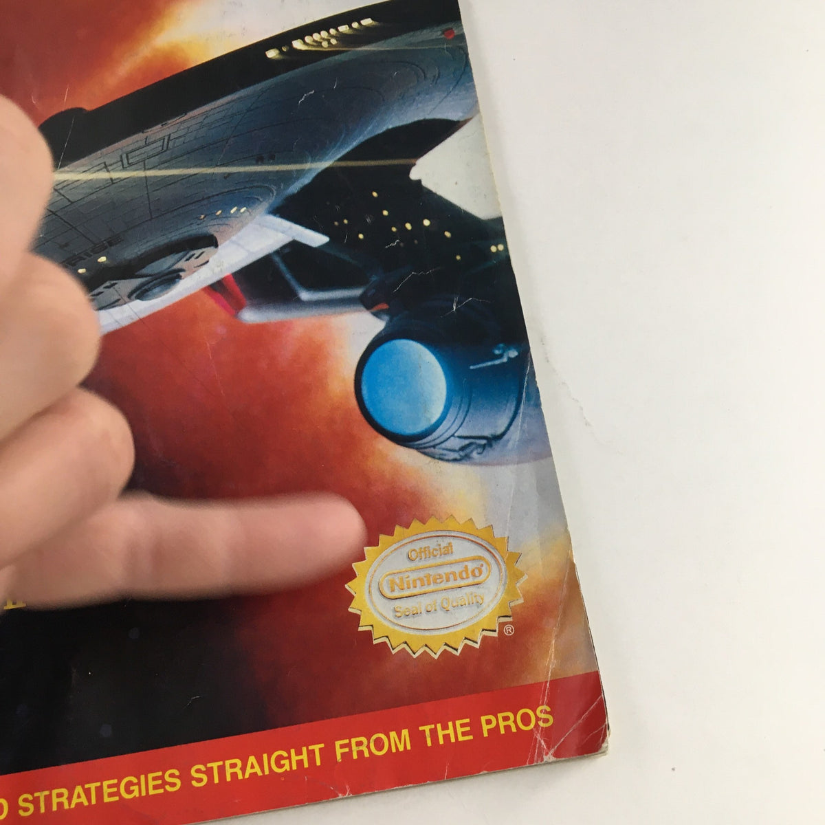 Close-up of the cover of Nintendo Power Magazine October 1991 Vol 29, showcasing the Star Trek theme with the Official Nintendo Seal of Quality.