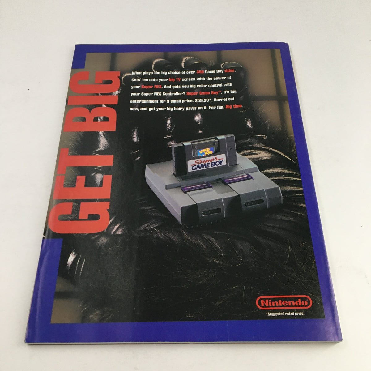 Cover of Nintendo Power Magazine August 1994 Vol 63 showing the Super Game Boy accessory, featuring promotional text and images highlighting its capabilities.