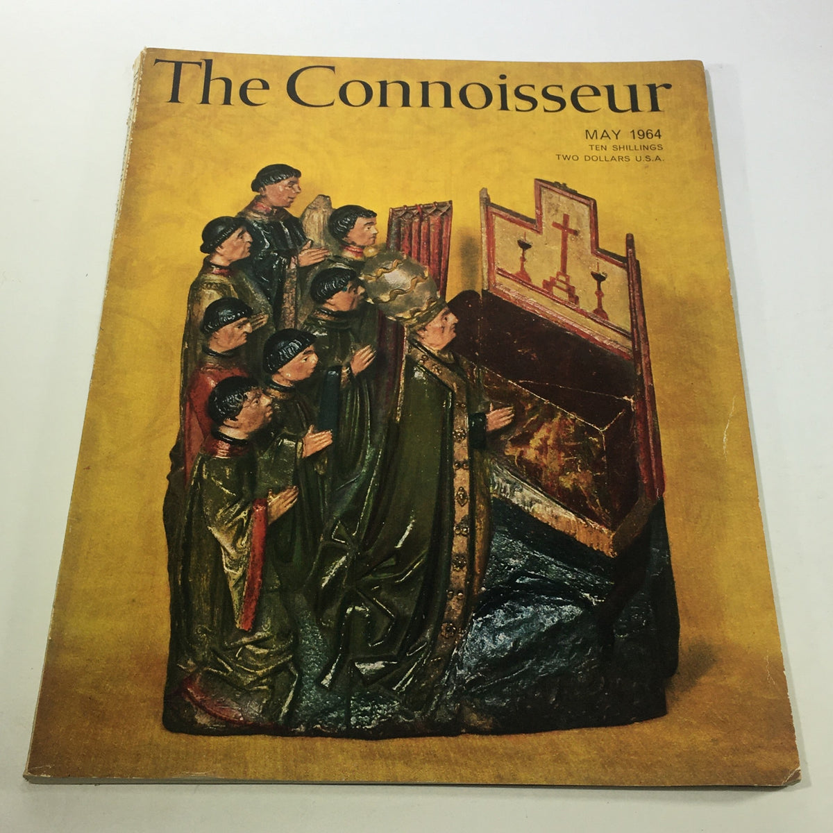 Cover of VTG The Connoisseur Magazine, May 1964, featuring religious figures and imagery, Volume 153, No. 627.