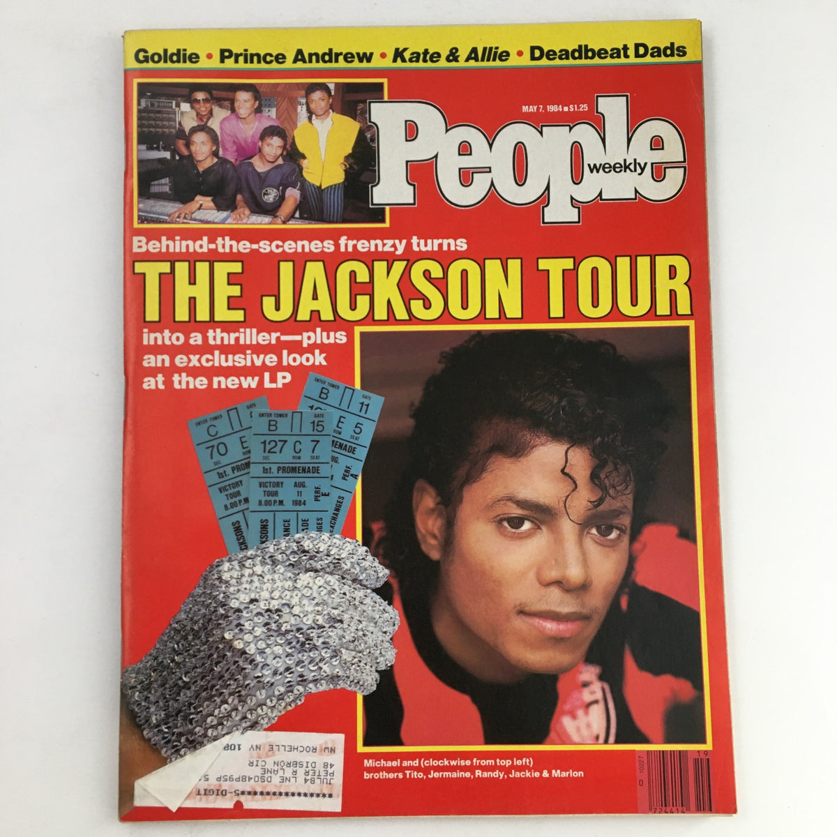 People Weekly Magazine May 7 1984 featuring Michael Jackson with brothers Tito, Jermaine, Randy, showcasing The Jackson Tour and iconic pop culture of the 1980s.
