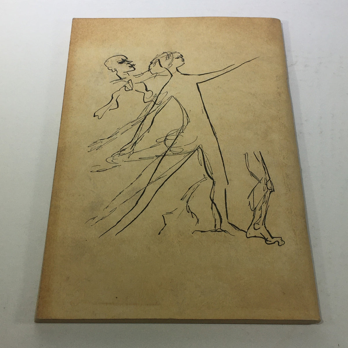 Cover illustration from VTG Fine Arts Magazine 1959, showcasing elegant line art depicting figures in motion, representing the artistic style of the late 1950s.