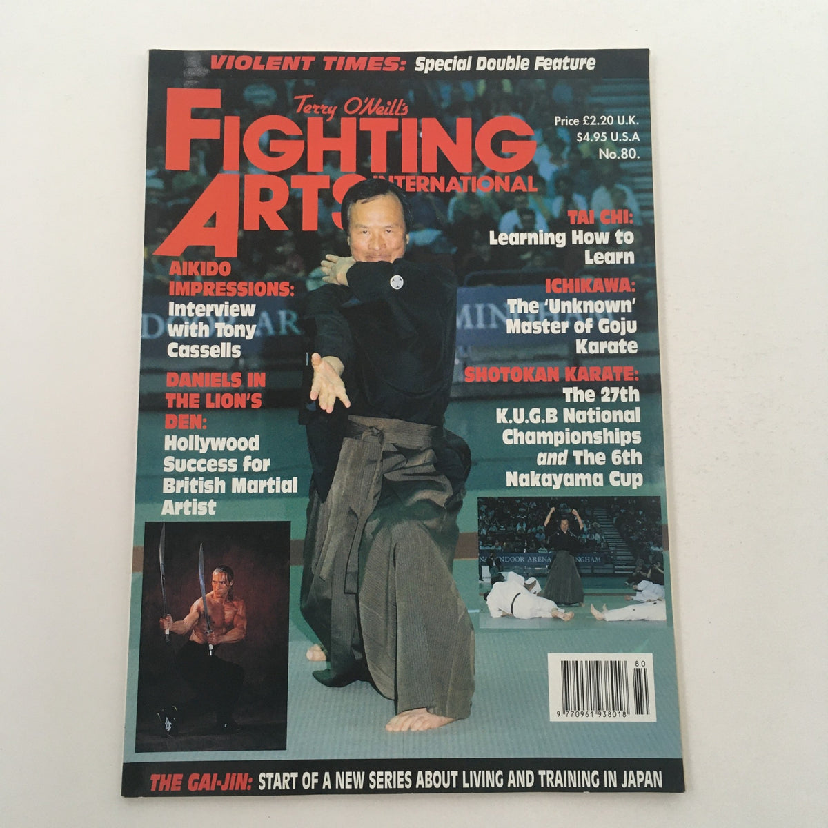 Fighting Arts International Magazine No. 80 cover featuring a martial artist demonstrating techniques, including an interview with Tony Cassells.