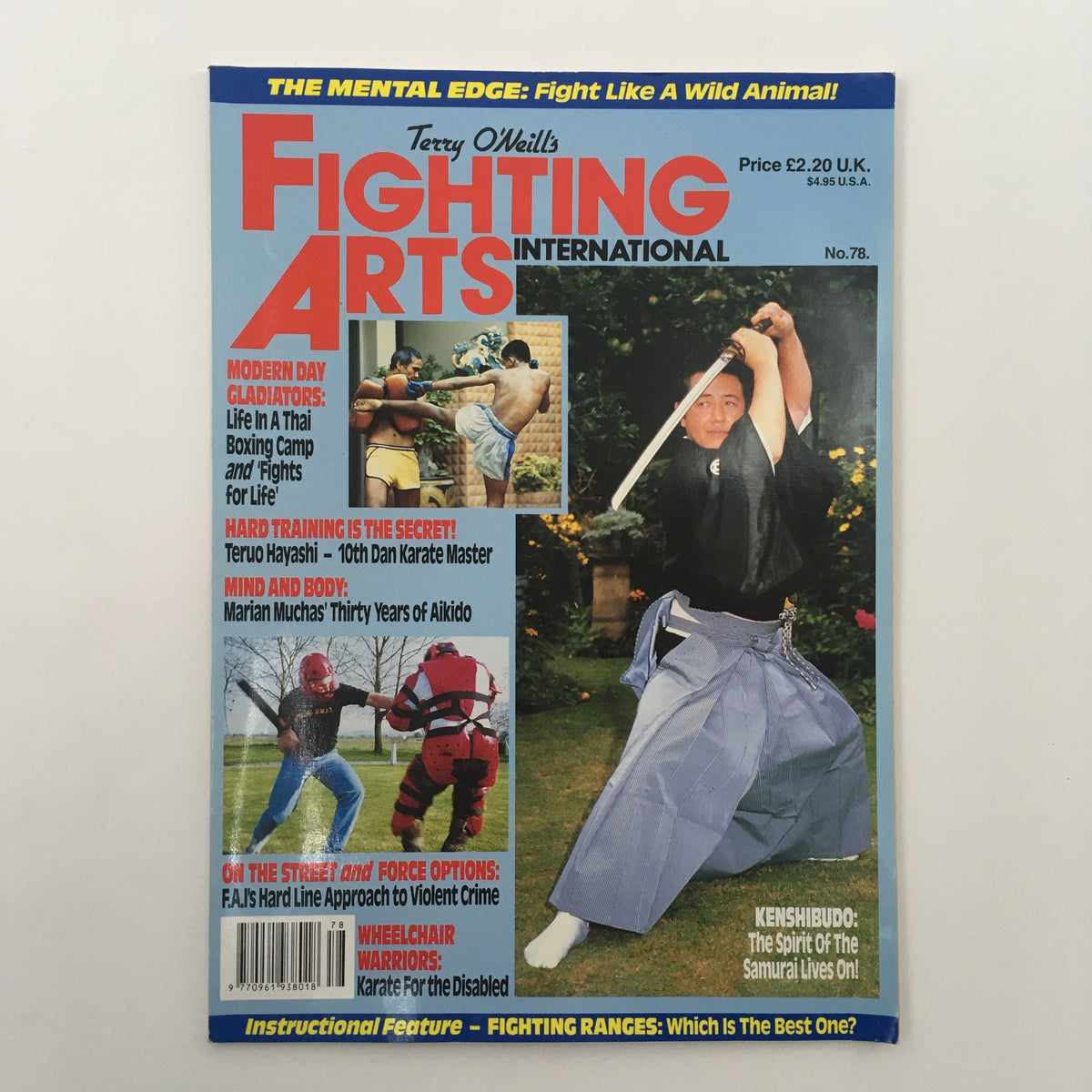 Fighting Arts International Magazine No. 78 featuring Teruo Hayashi 10th Dan on the cover, showcasing articles about martial arts, including training secrets and techniques, with a vibrant design highlighting various martial arts disciplines.