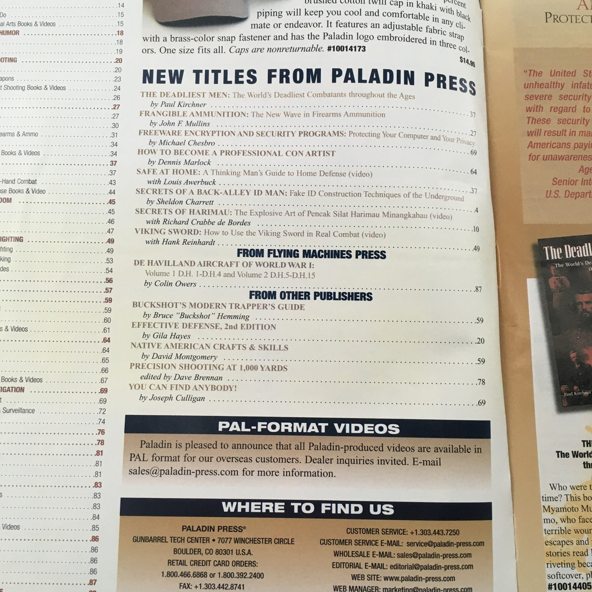 Paladin Press Magazine Vol 31 #5 Secrets of A Back-Alley ID Man by Sheldon C.