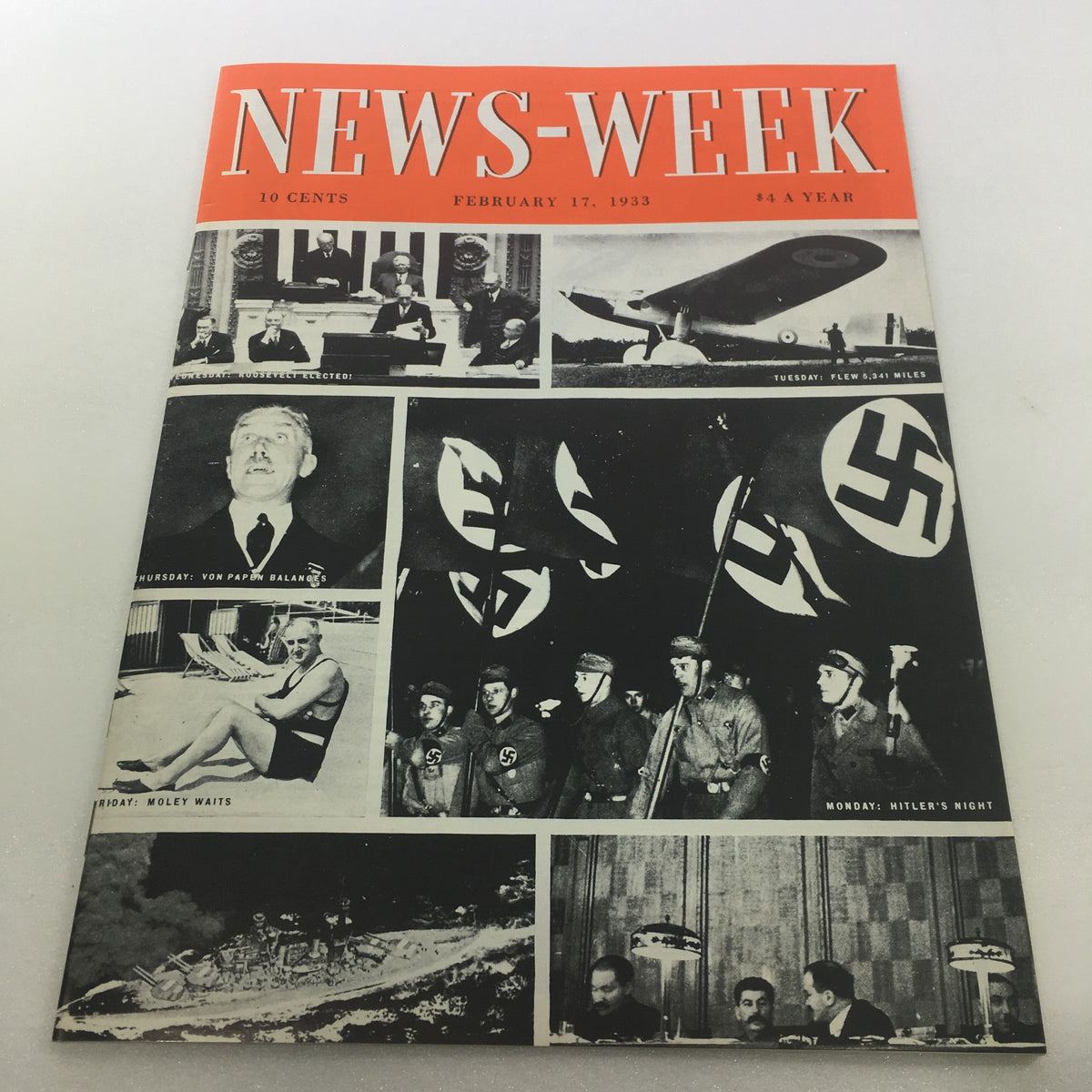 News-Week Magazine: February 17 1933 - Franklin D. Roosevelt / Adolf Hitler