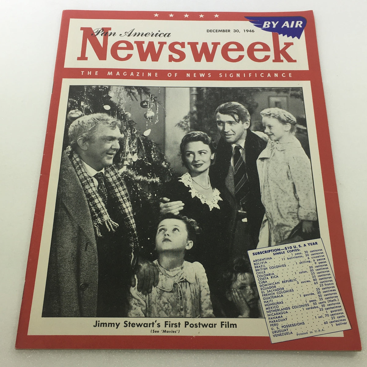 Newsweek Magazine December 30 1946 - Jimmy Stewart / It’s A Wonderful Life