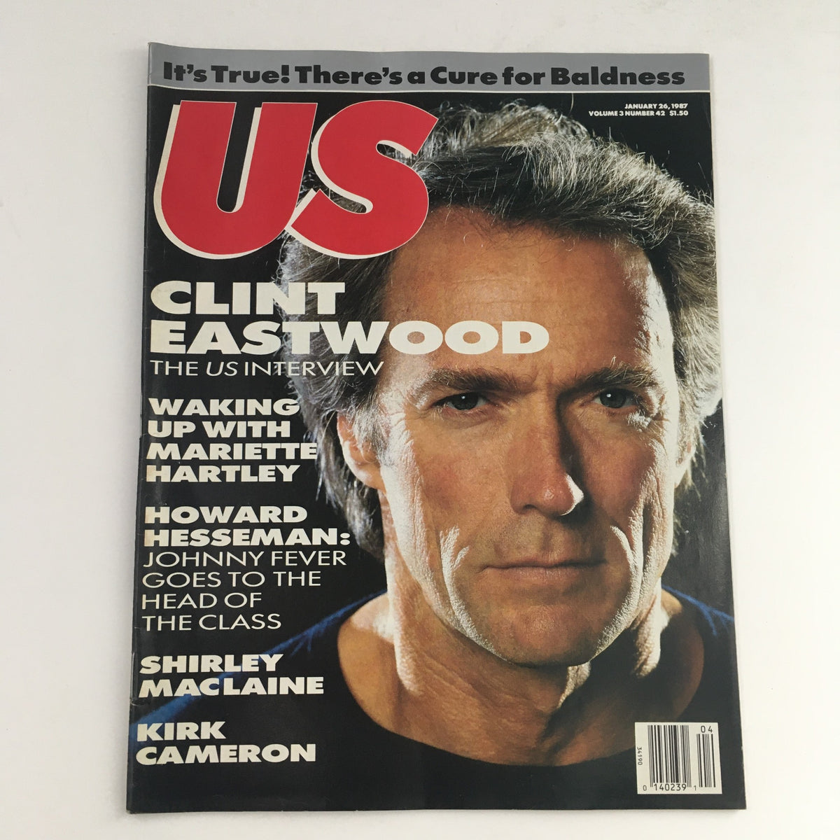 US Magazine Vol 3 #42 January 26 1987 featuring Clint Eastwood on the cover, along with articles about Mariette Hartley and other celebrities. A vintage collectible magazine showcasing Hollywood culture from the late 1980s.