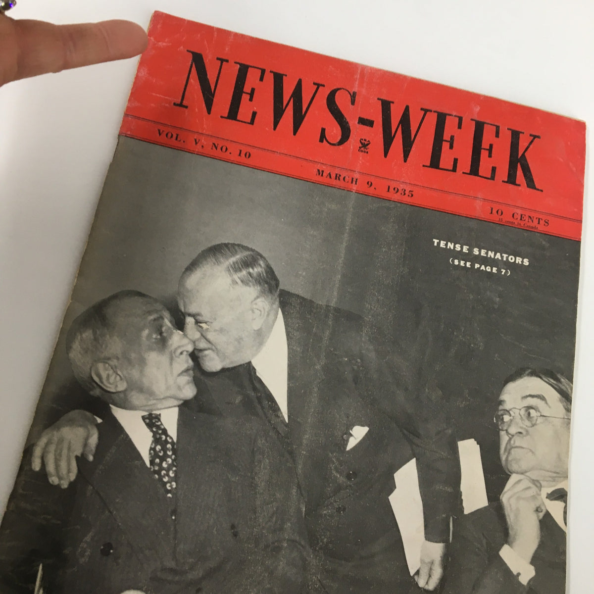 Vintage NewsWeek Magazine March 9 1935 Vol. V No. 10 Tense Senators No Label