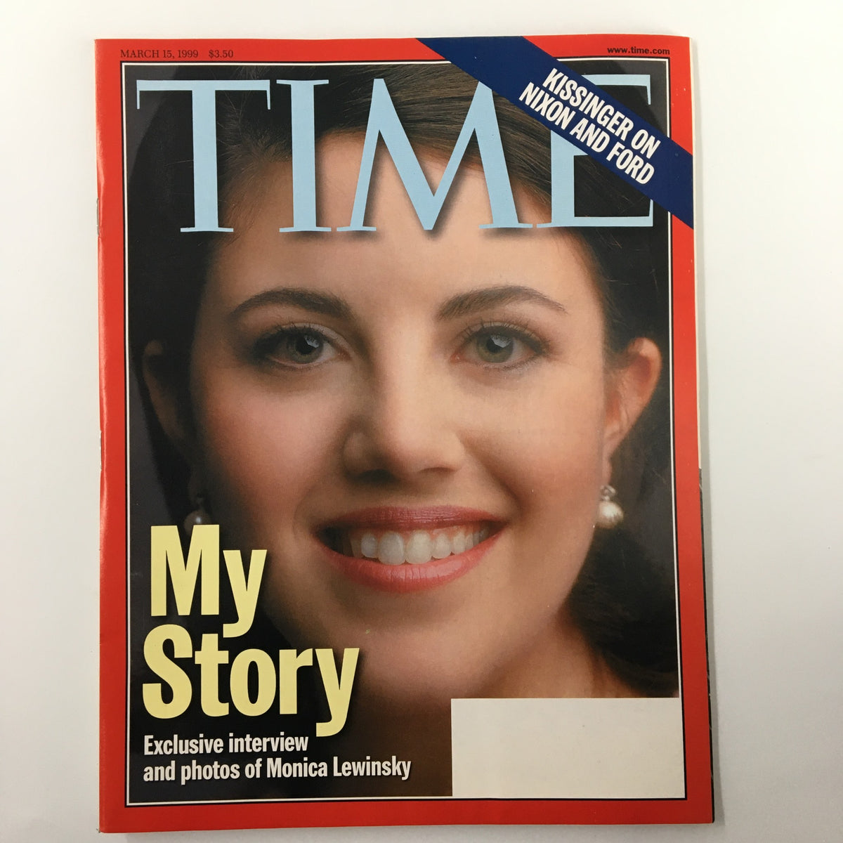Cover of Time Magazine March 15, 1999 featuring Monica Lewinsky, titled 'My Story', showcasing an exclusive interview and photos.