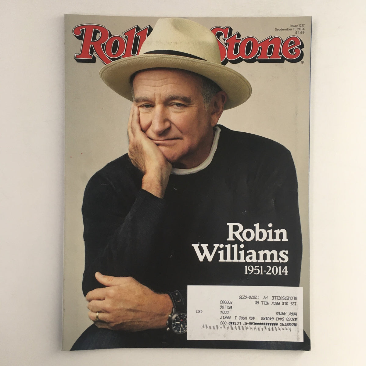 Cover of Rolling Stone Magazine from September 11, 2014, featuring a tribute to Robin Williams (1951-2014), showcasing his image and contributions to comedy and film.