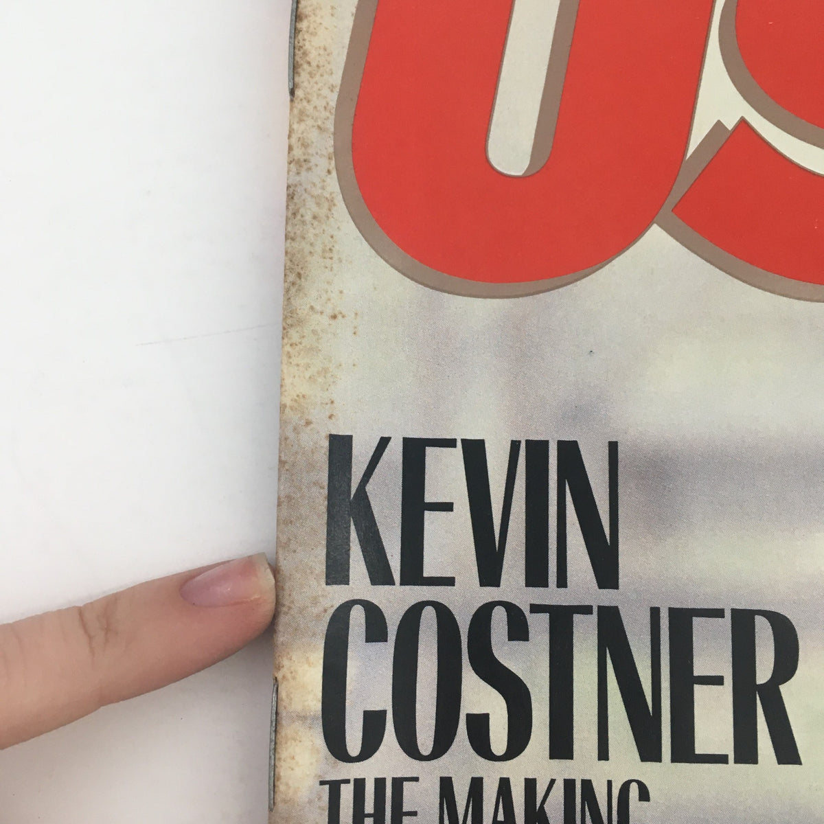 Close-up of the spine of US Magazine Vol 3 #110 from September 4, 1989. The text prominently features 'KEVIN COSTNER: THE MAKING OF A STAR', emphasizing its focus on celebrity interviews.
