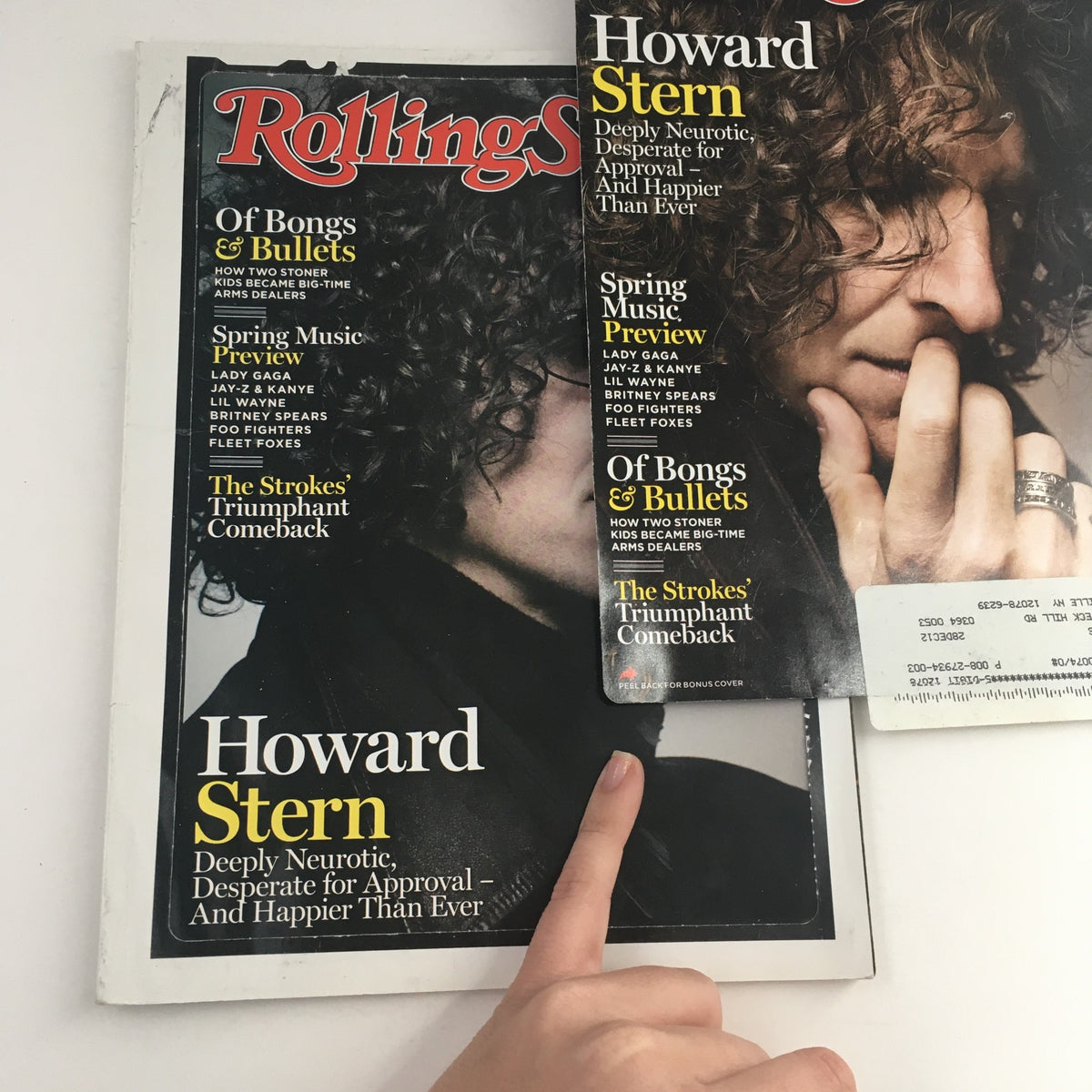 Rolling Stone Magazine March 31 2011 cover featuring Howard Stern, with a focus on his interview. The magazine includes insights on music and pop culture featuring Lady Gaga, Jay-Z, and Kanye West.