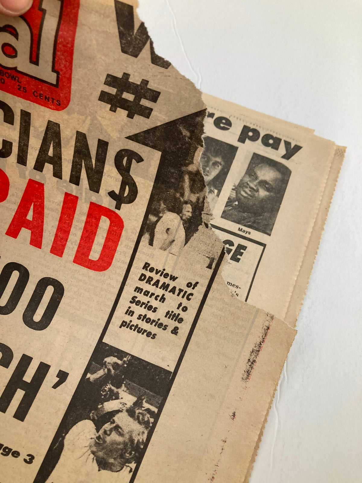 Page from the Philadelphia Journal Tabloid, October 28, 1980, Vol 3 #273, showcasing an article about politicians and dramatic events, with signs of age.