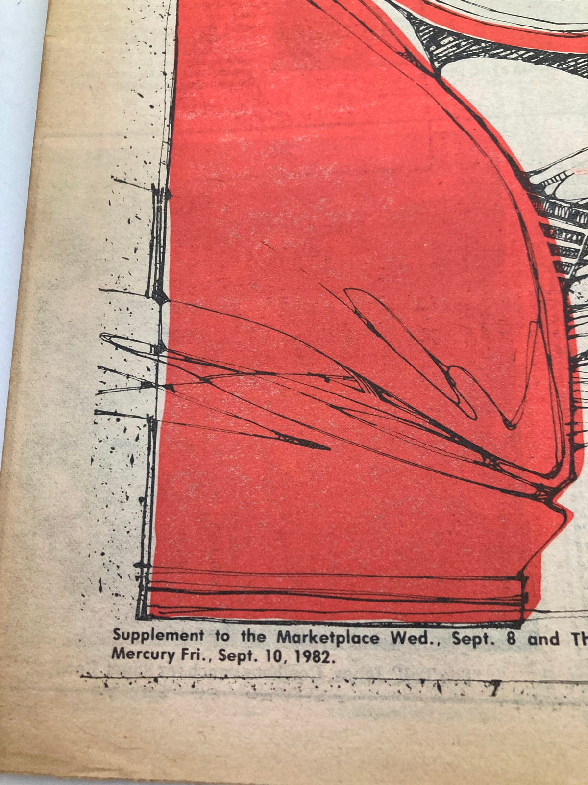 Close-up image of The Football Preview Supplement September 10 1982, displaying the bottom section with publication details and date information.