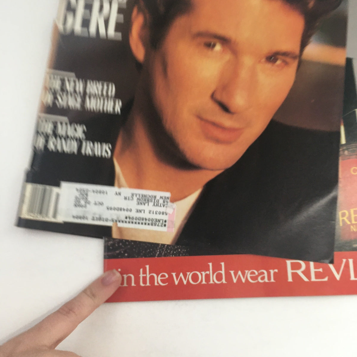 Close-up view of the cover of US Magazine #127, dated April 30, 1990, showcasing Richard Gere. Highlights include the feature on 'The Resurrection of Richard Gere & Randy Davis'.