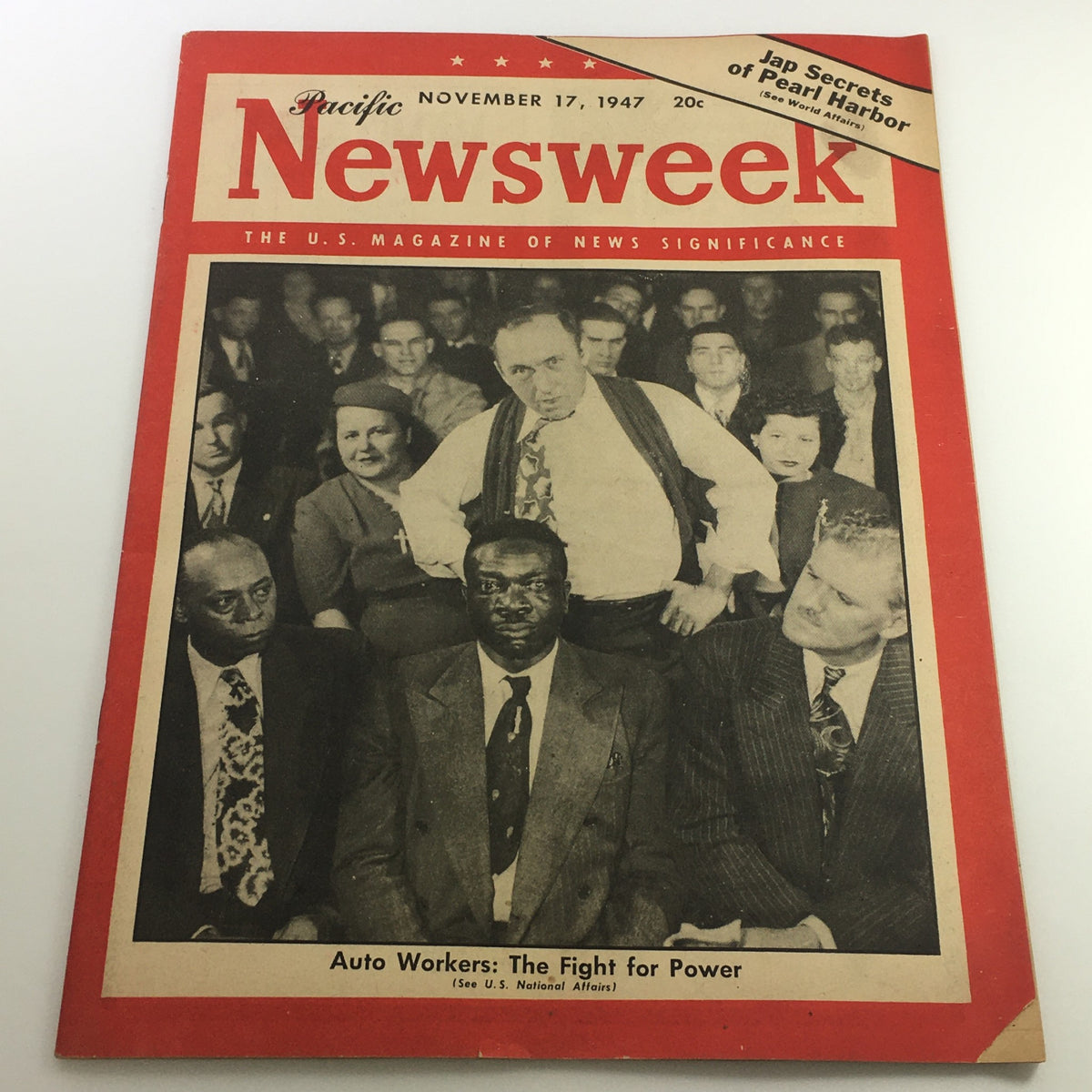VTG Newsweek Magazine November 17 1947 featuring a cover story on Auto Workers, showcasing historical photography from the era with a focus on the fight for power among labor unions.