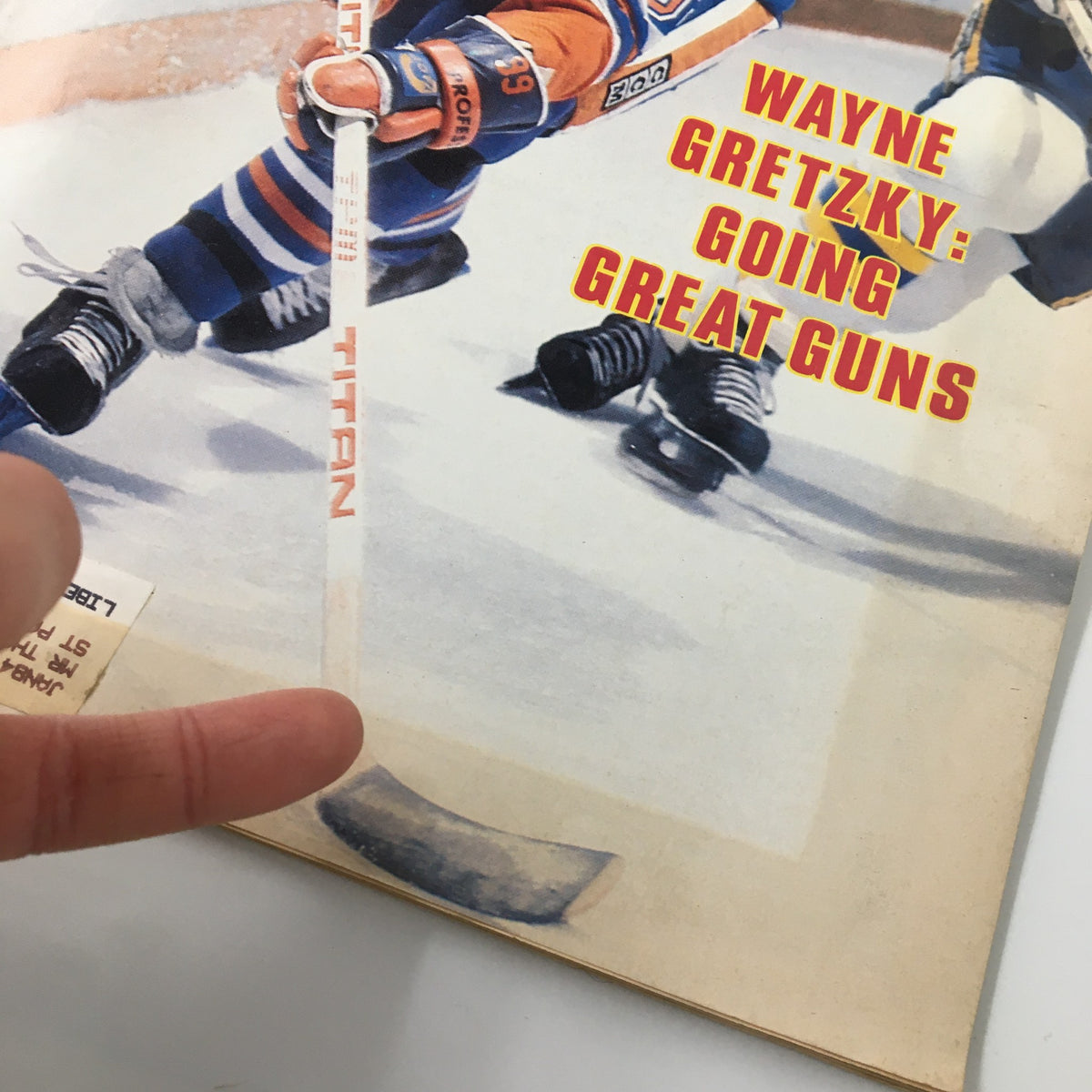 Cover of VTG Sports Illustrated Magazine February 15 1982 featuring Wayne Gretzky and the title 'Going Great Guns'.