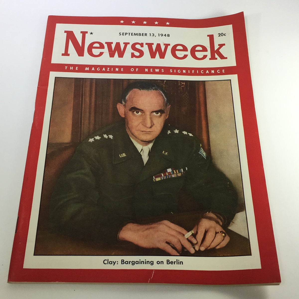 Vintage Newsweek Magazine September 13 1948 - General Lucius D. Clay No Label