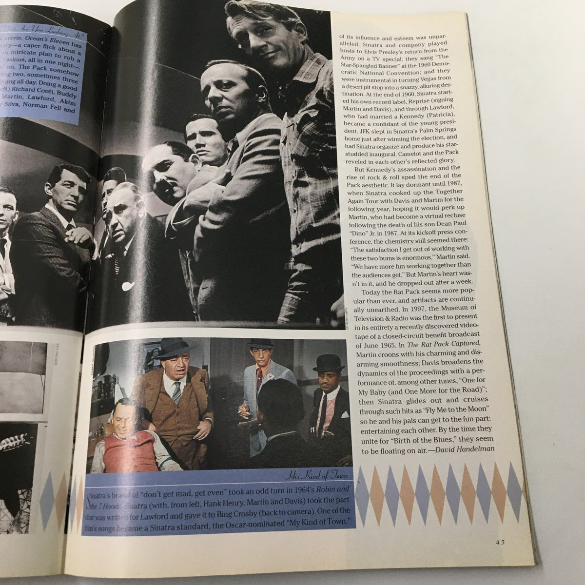 TV Guide Magazine 1998 Frank Sinatra His Life in Words and Pictures No Label VG. Vintage image of Frank Sinatra among fellow actors, conveying a behind-the-scenes glimpse into his influential film and music career.