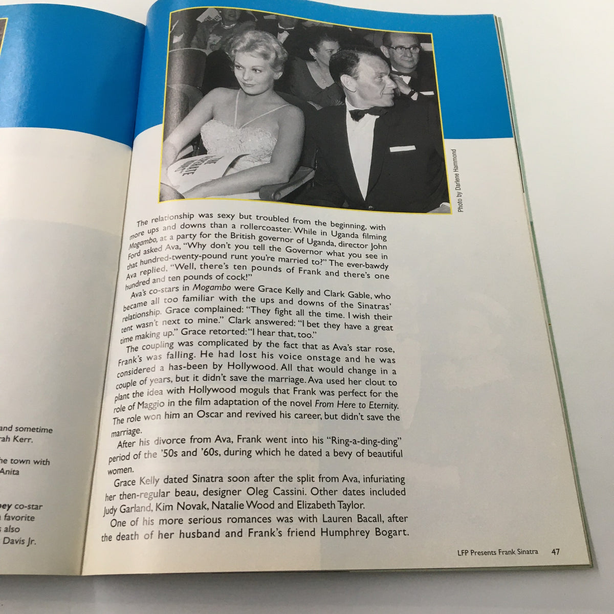 LFP Magazine Vol. 3 #3 Frank Sinatra Memorial Issue featuring a captivating image of Frank Sinatra attending a formal event with a glamorous female companion, reflecting his stylish persona.
