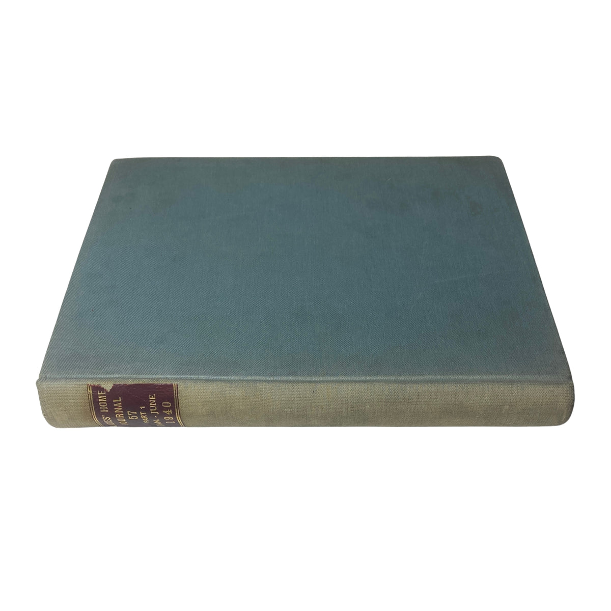 Ladies' Home Journal Library Bound Magazine 1940: Side view of a blue-covered volume highlighting the spine details.