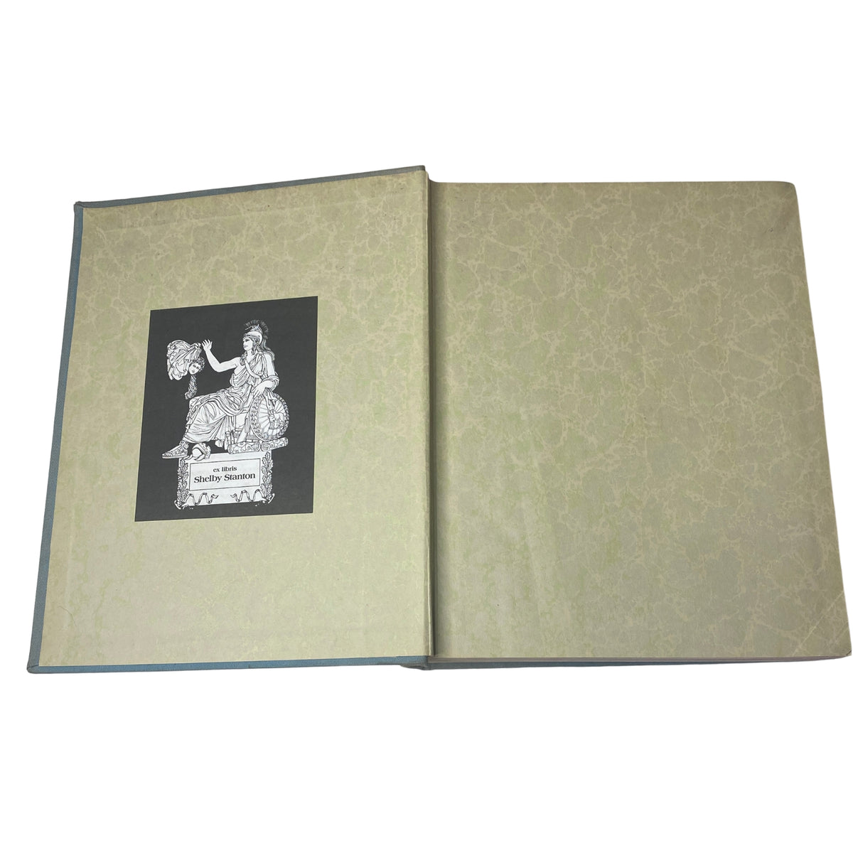 Interior view of the Ladies' Home Journal Library Bound Magazine 1940, featuring a decorative label page, illustrating its age and unique design.