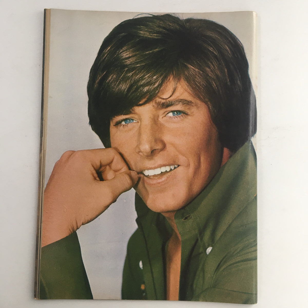Inside page from Tiger Beat Magazine, September 1969, featuring a close-up image of Davy Jones smiling, highlighting his iconic style.