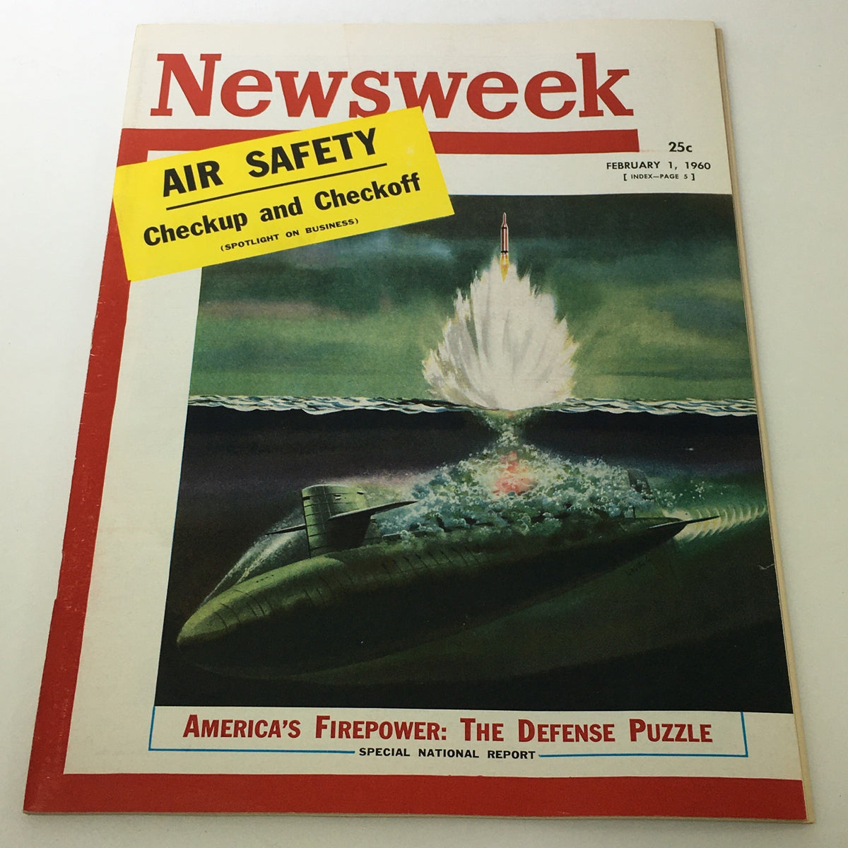 Newsweek Magazine, February 1, 1960: Featuring 'The Defense Puzzle' on the cover, newsstand edition