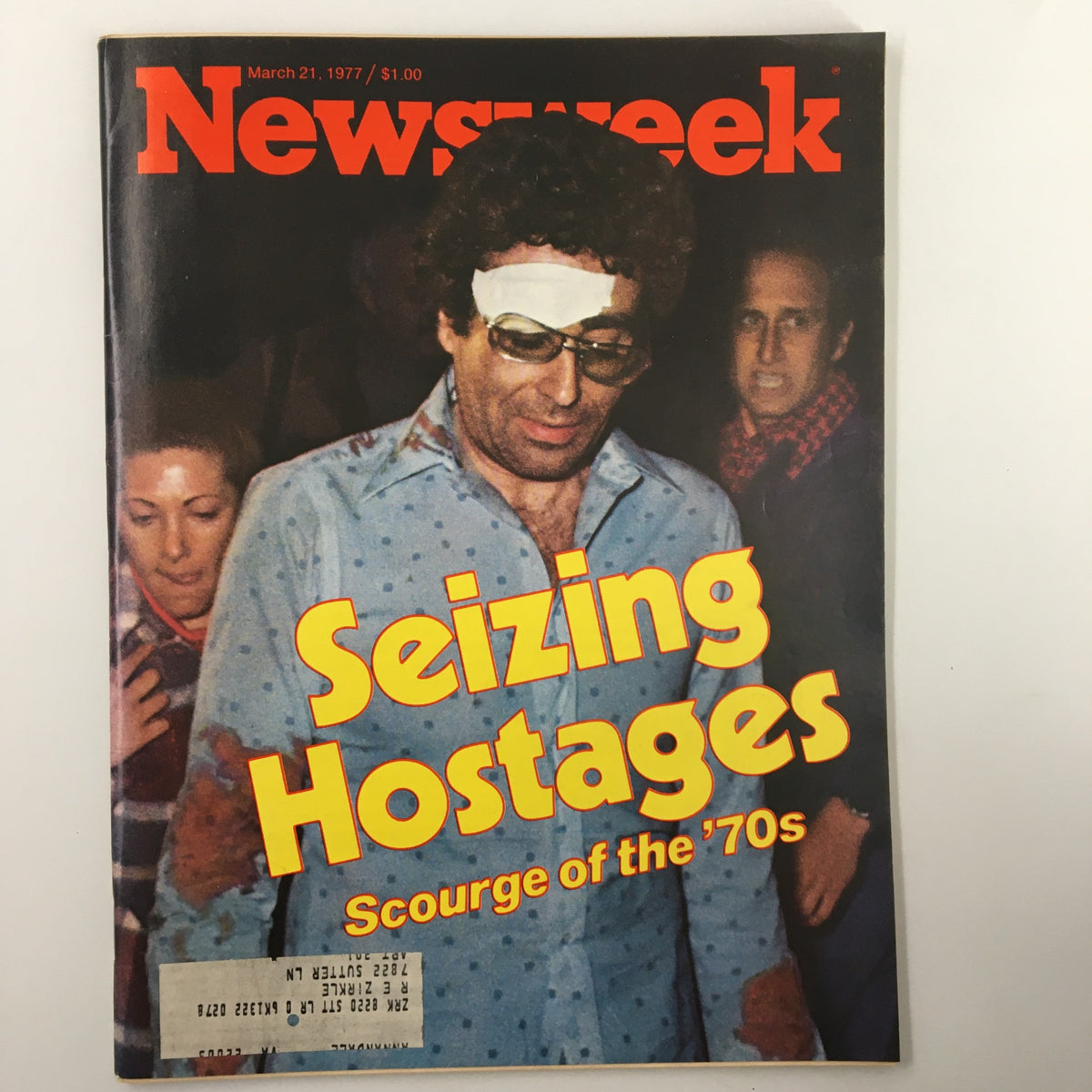 VTG Newsweek Magazine March 21 1977 featuring the cover story 'Seizing Hostages: Scourge of the 70's' with a compelling image related to hostage situations.