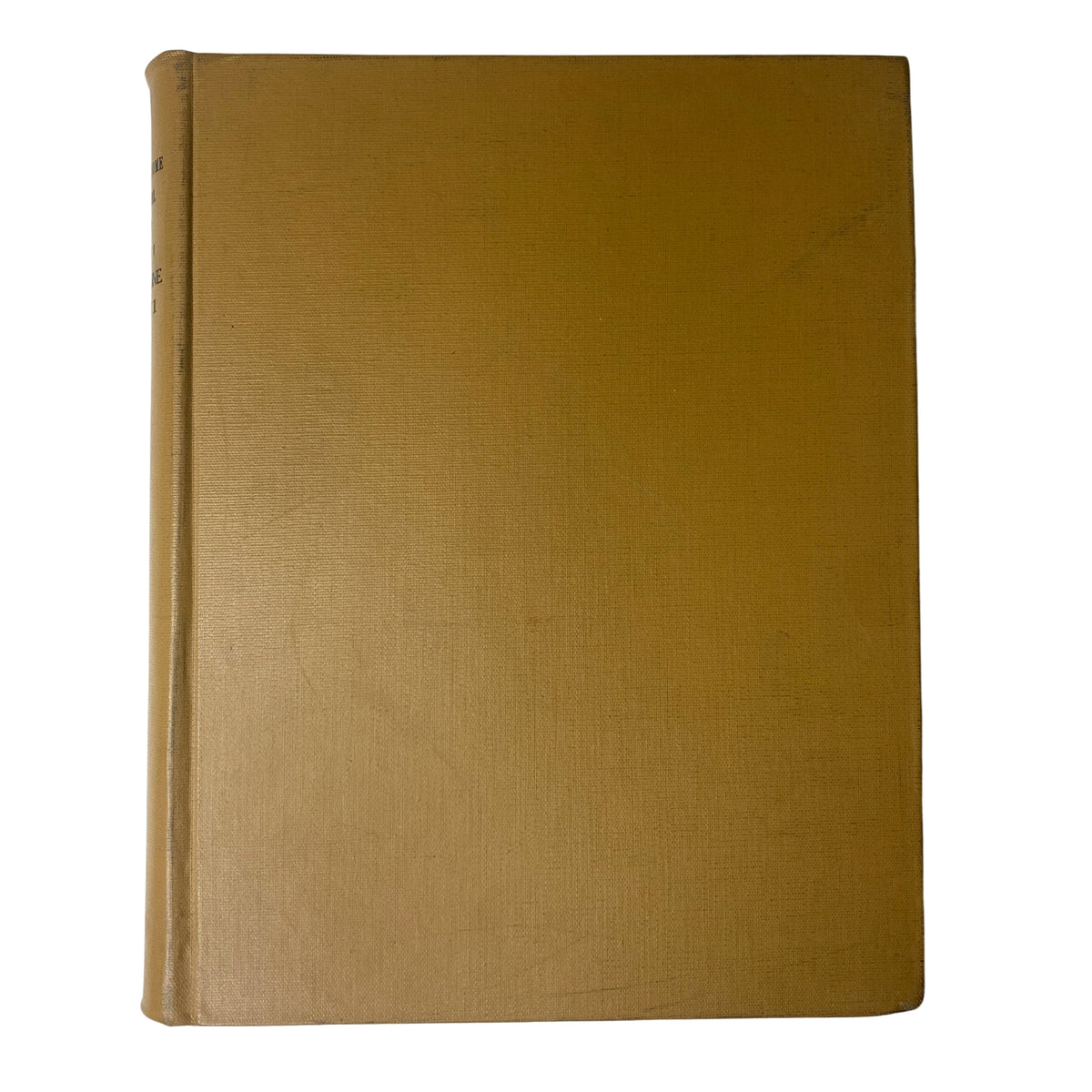 Side view of the Ladies' Home Journal library bound magazine for 1961, displaying the golden spine with no visible text, emphasizing the classic appearance.