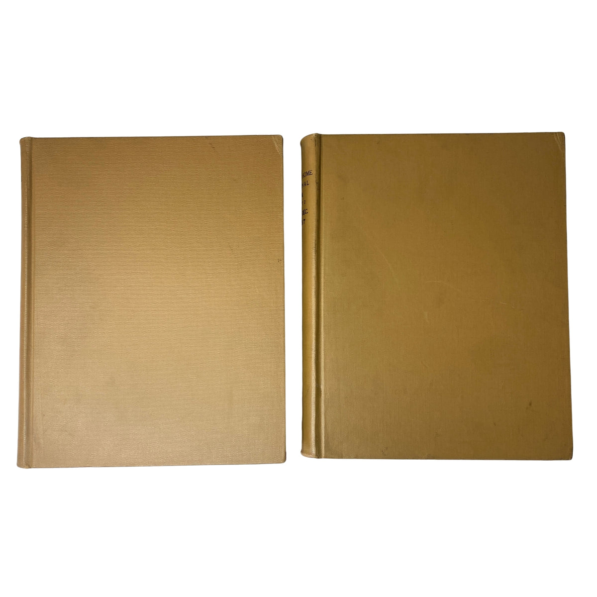 Ladies' Home Journal Library Bound Magazine 1957 Full Year January - December featuring two bound volumes showcasing a vintage magazine collection.