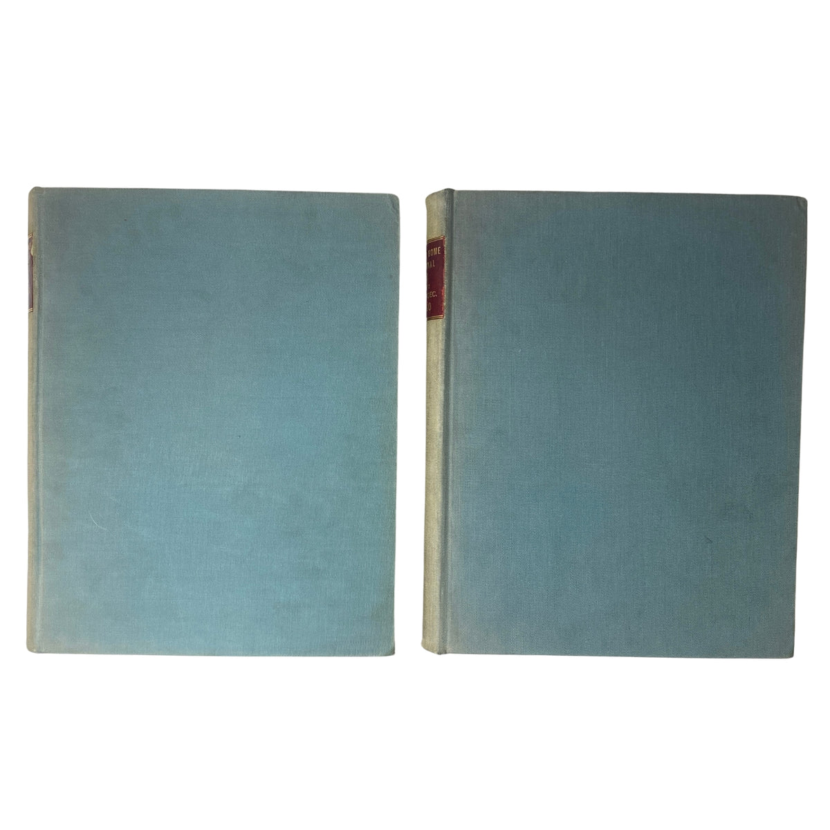 Ladies' Home Journal Library Bound Magazine 1940: View of the two bound volumes with blue covers.