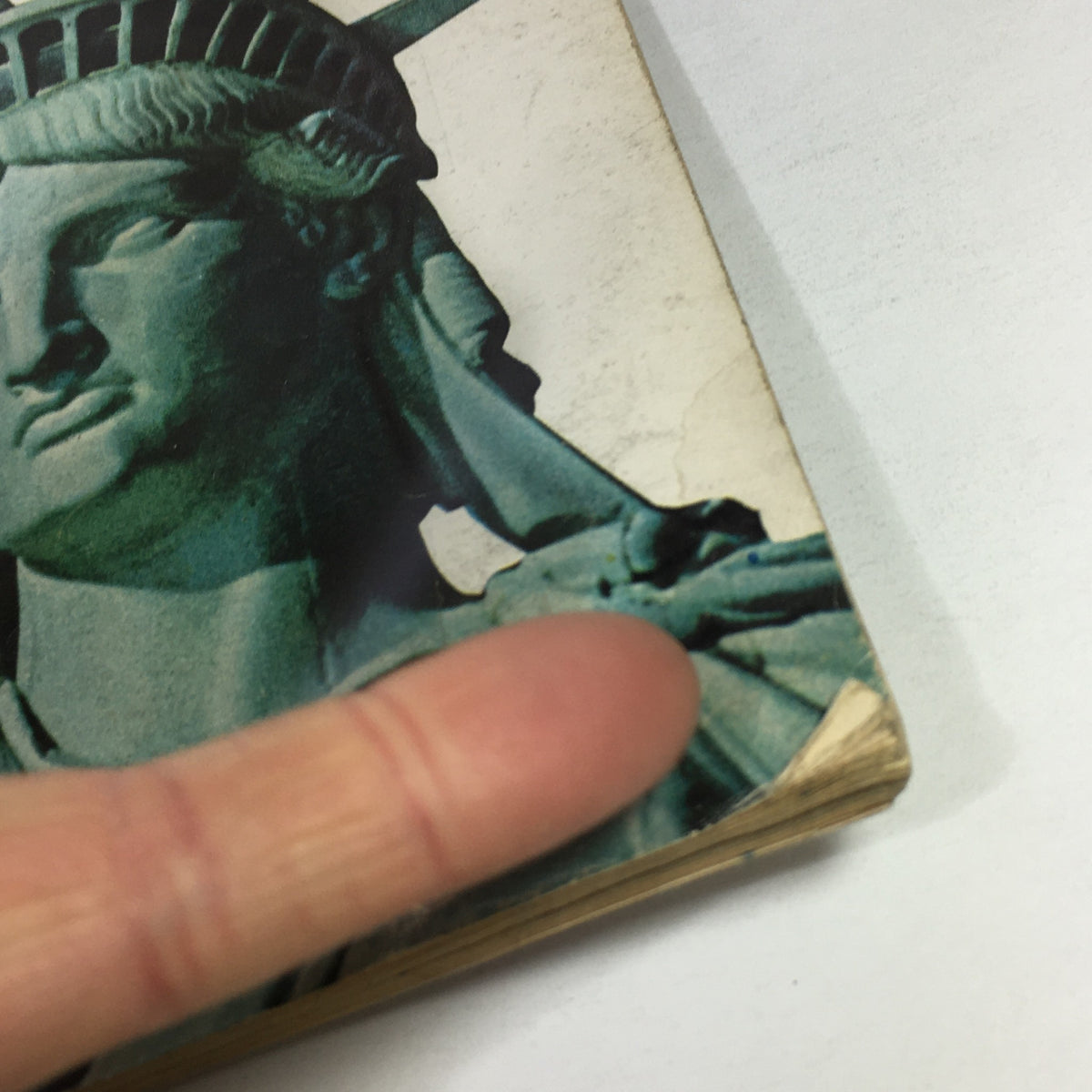 Detail of the vintage Newsweek Magazine March 8, 1971 cover showing the Statue of Liberty, related to the theme 'Justice on Trial - A Special Report'.