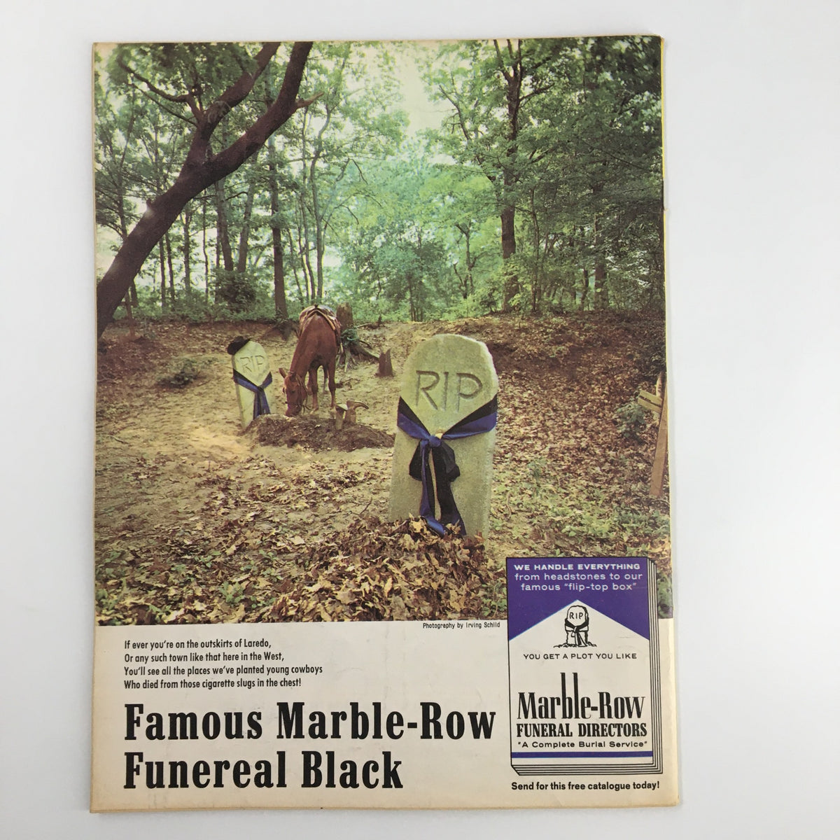 Mad Magazine December 1966 Issue No. 107 cover featuring a humorous graveyard scene with tombstones marked 'RIP' and a horse digging, showcasing the classic satire and unique style of Mad Magazine.