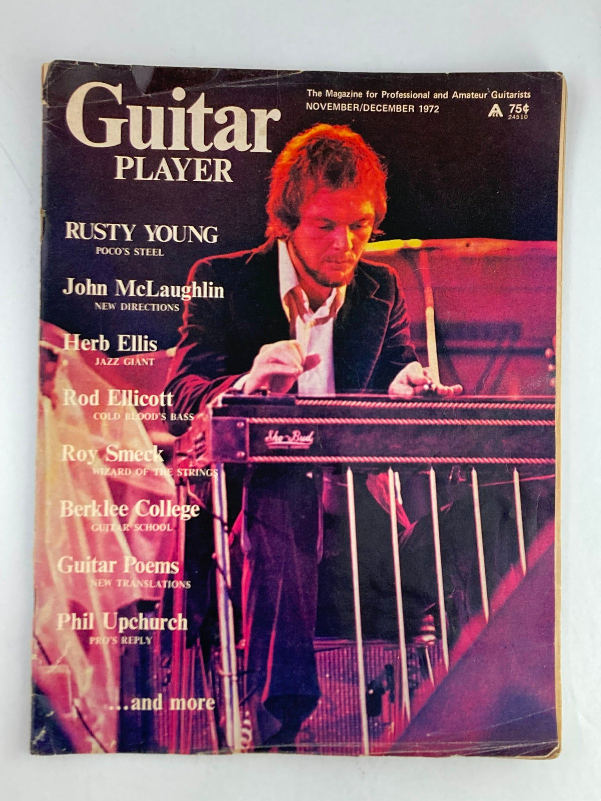 Vintage Guitar Player Magazine November 1972 Vol 6 #8 Rusty Young No Label