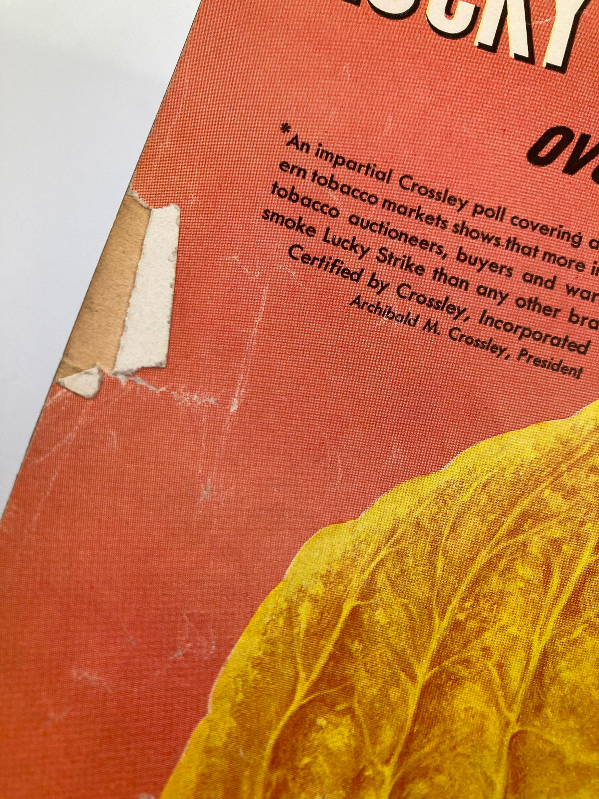 Back cover detail of VTG Redbook Magazine July 1948, displaying advertisement content along with signs of aging, emphasizing its vintage charm.