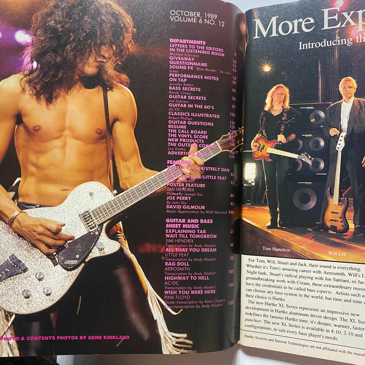 Guitar for the Practicing Musician Magazine October 1989 cover with a stunning close-up of a muscular guitarist holding a sparkling guitar, capturing the essence of rock music from the late 1980s.