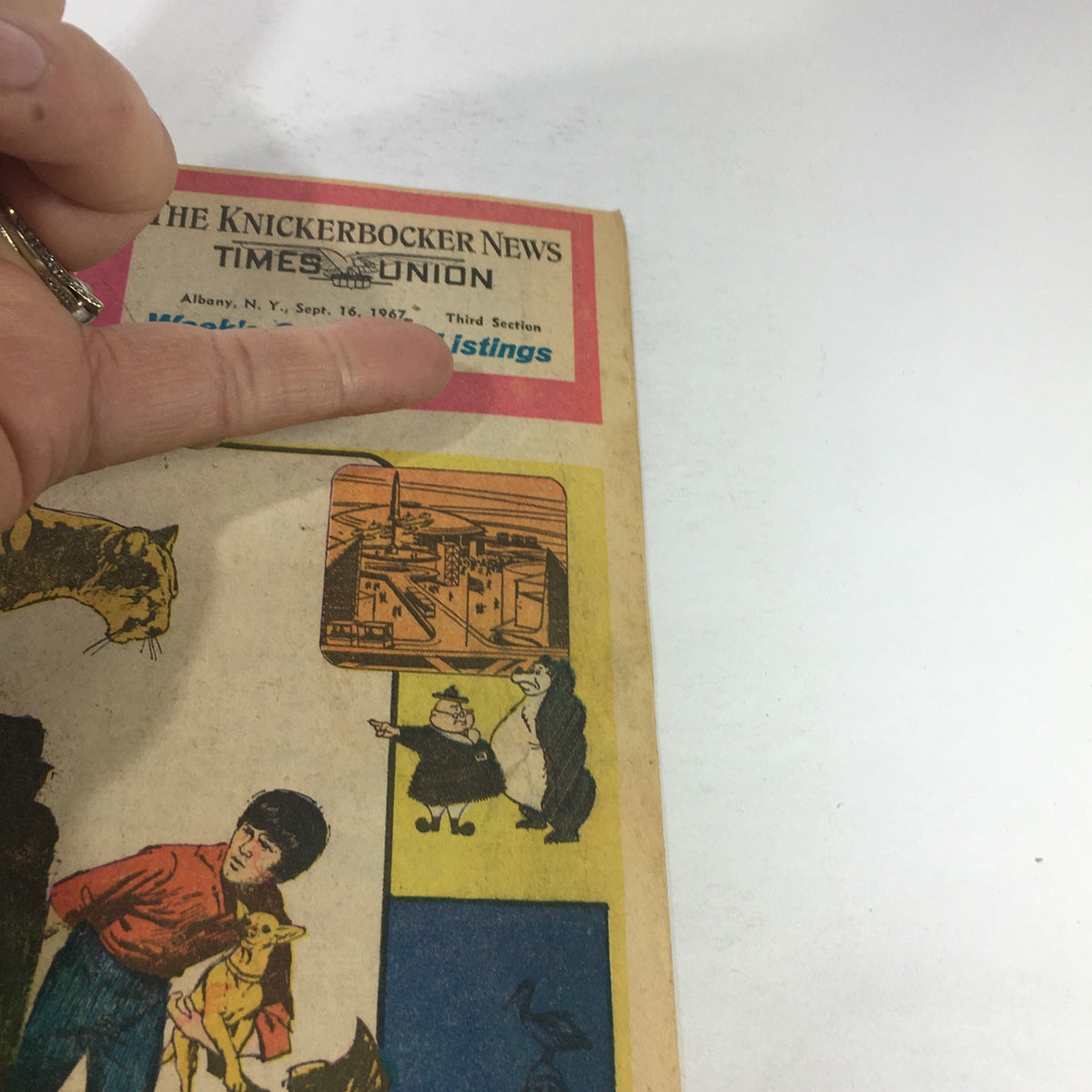 Cover of VTG TV Week's Complete Listings from September 16, 1967 featuring colorful illustrations and the title prominently displayed.