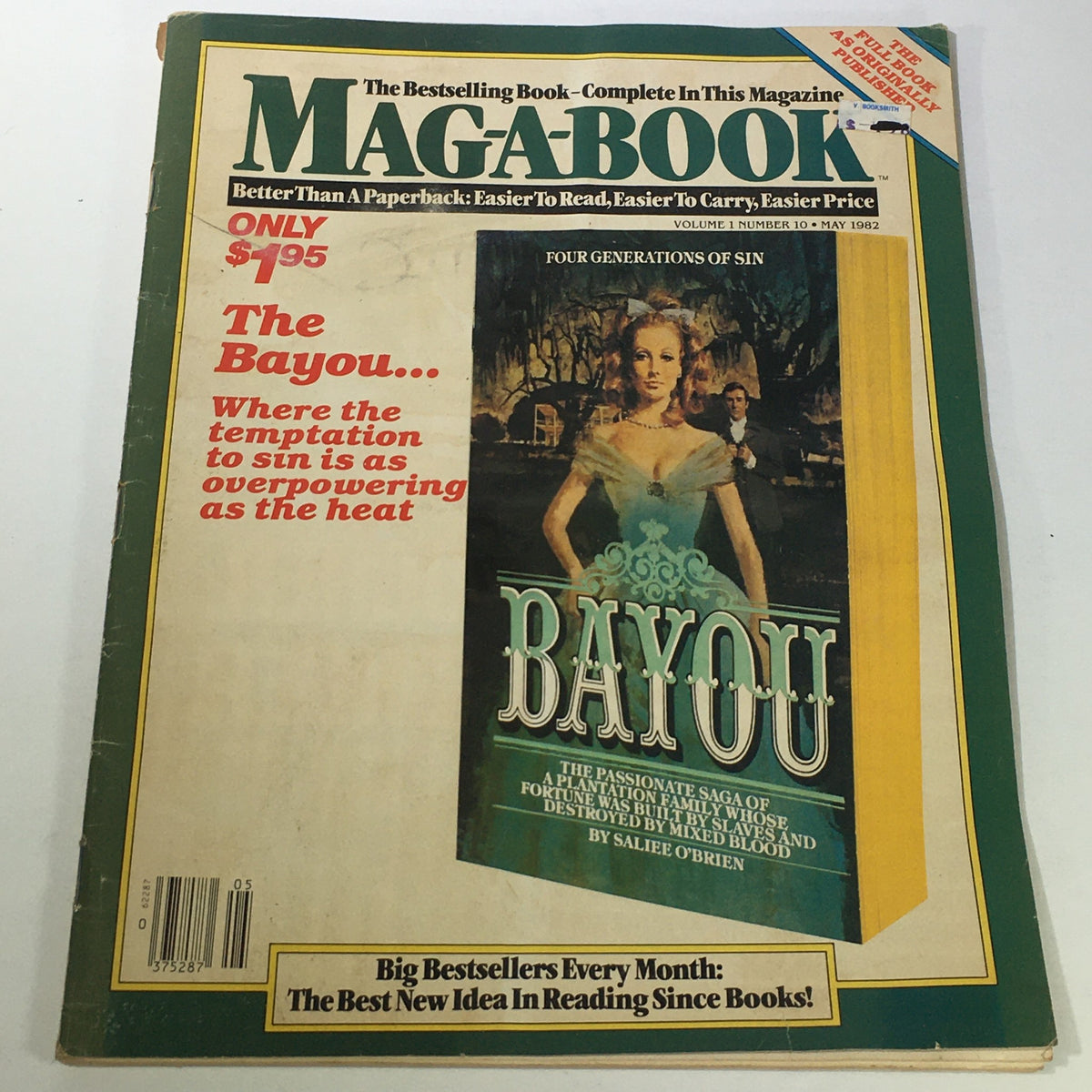 Cover of the VTG Maga-Book Magazine May 1980 Vol. 1 #10 featuring the Bayou theme, showcasing a woman in a classic dress and a mysterious background, emphasizing Southern culture and adventure.