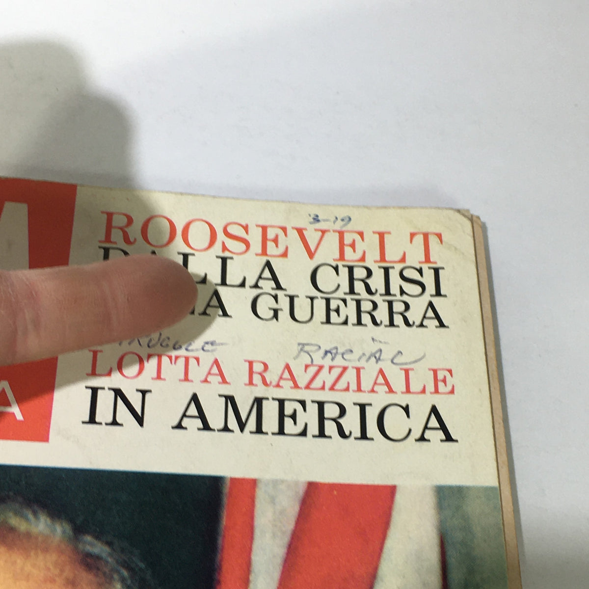 Close-up of the VTG Storia Illustrata Magazine February 1963 cover, highlighting the title and additional text about historical topics, published by Arnoldo Mondadori Editore.