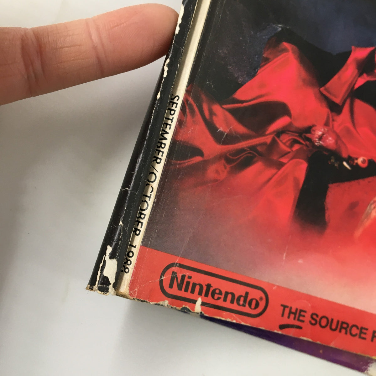Close-up of the spine of the Nintendo Power Magazine September 1988, showcasing the issue title and publication date.