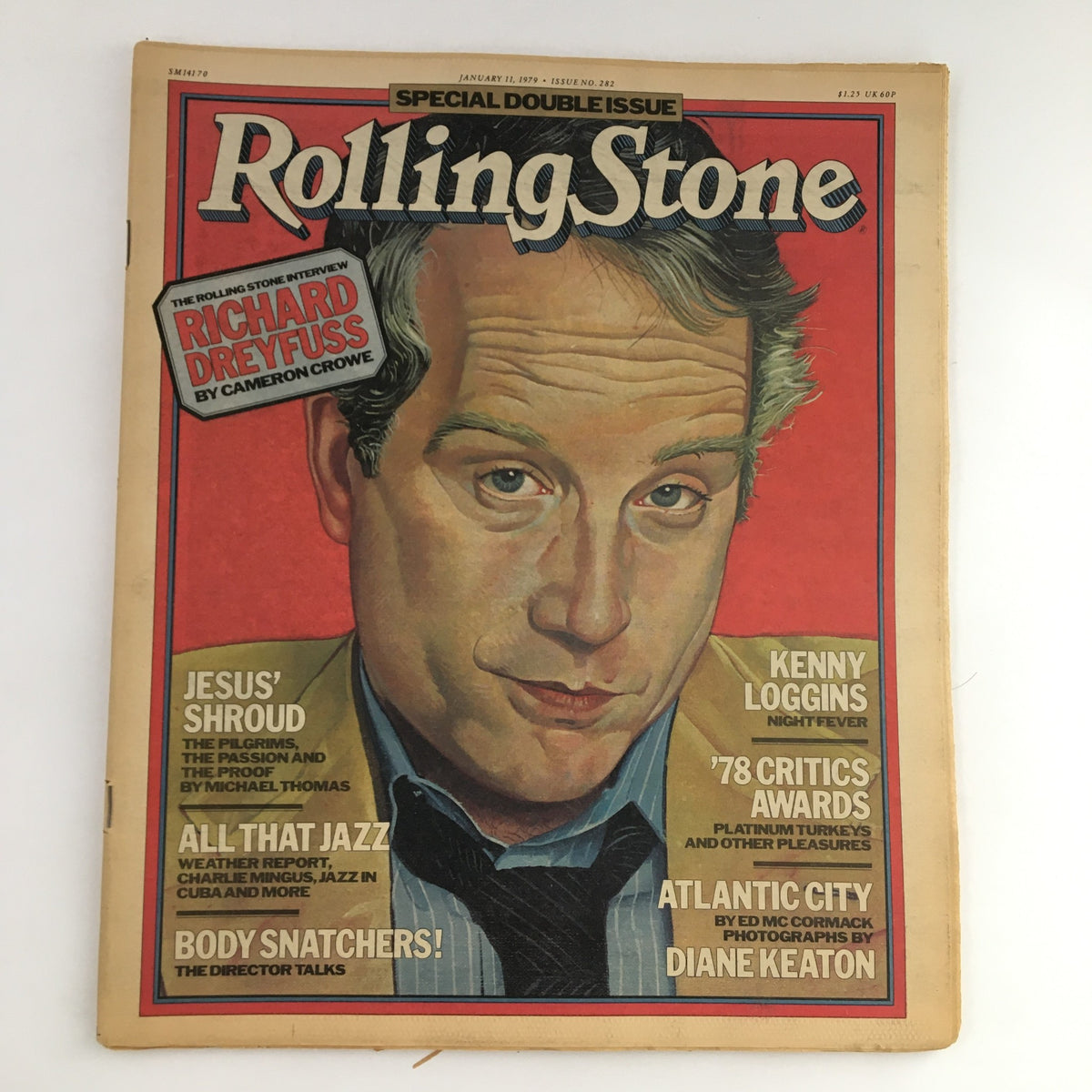 Rolling Stone Magazine cover from January 11, 1979, featuring Richard Dreyfuss and Kenny Loggins, highlighting interviews and reviews.