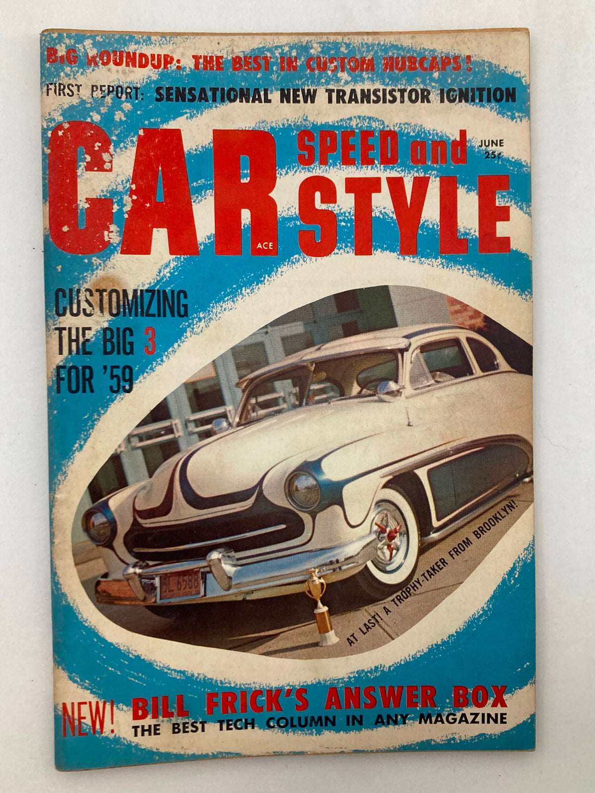 Cover of VTG Car Speed & Style Magazine June 1959 featuring a stylish car, Volume 3, Issue #6, capturing the essence of automotive culture from the 1950s.